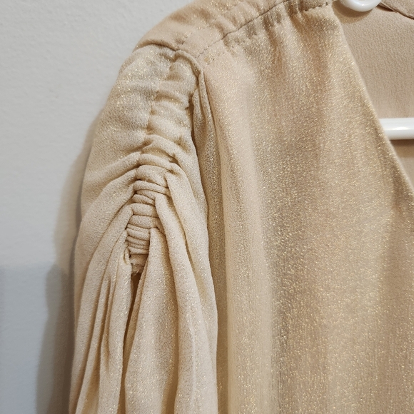 Anthropologie Rehane Mirror Trim Tunic Dress, Size Petite Large - Picture 5 of 9